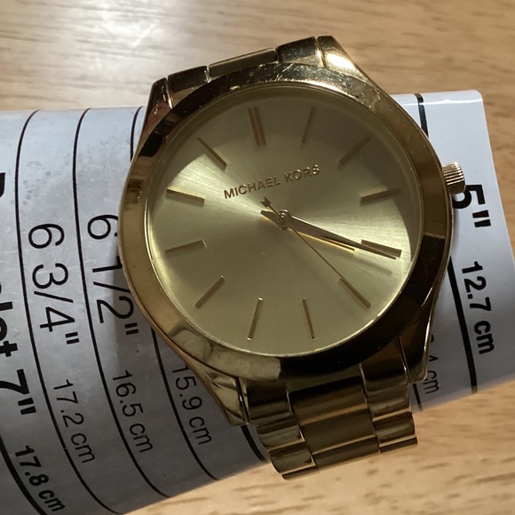 Michael Kors Slim Runway Gold-tone Stainless Steel Women’s Watch MK3179